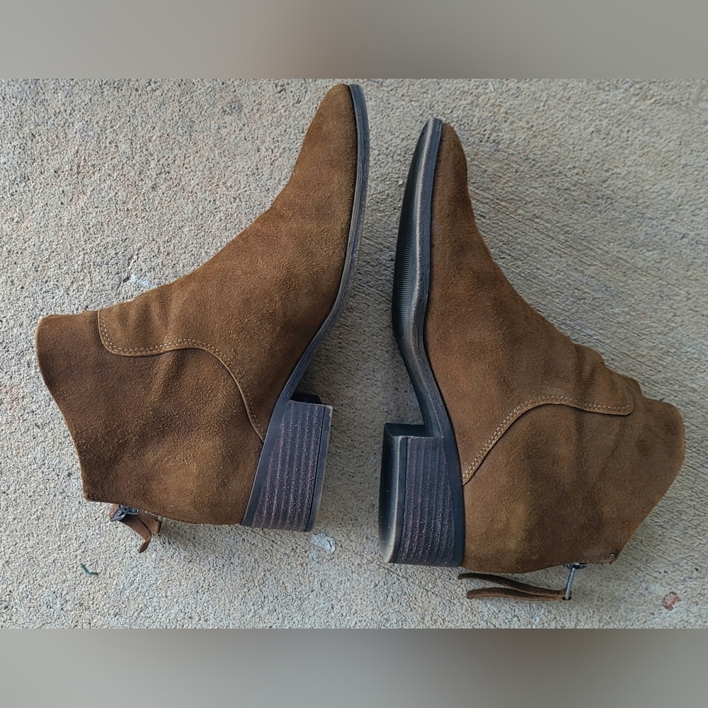 LUCKY BRAND LAHELA Brown Suede Leather Ankle Boots, WOMENS SHOES SIZE 8M - Picture 6 of 7